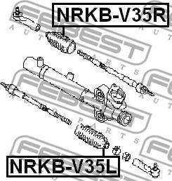 Febest NRKB-V35R - Пильник, рульове управління autocars.com.ua