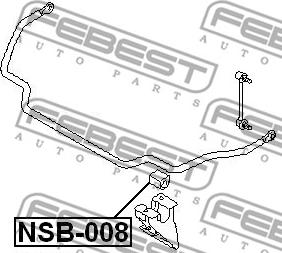 Febest NSB-008 - Втулка, стабилизатор avtokuzovplus.com.ua