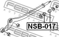 Febest NSB-017 - ВТУЛКА РЫЧАГА ЗАДНЯЯ NISSAN PATROL SAFARI Y61 1997-2006 FEBEST autodnr.net
