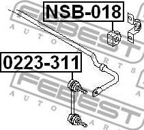 Febest NSB-018 - Втулка, стабилизатор avtokuzovplus.com.ua