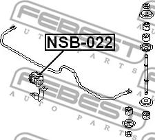 Febest NSB-022 - Втулка, стабилизатор avtokuzovplus.com.ua