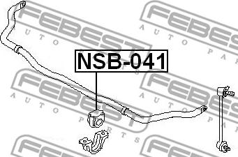 Febest NSB-041 - ВТУЛКА ПЕРЕДНЕГО СТАБИЛИЗАТОРА D26 INFINITI FX45-35 S50 2002-2008 FEBEST autodnr.net