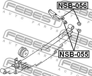 Febest NSB-055 - ВТУЛКА РЕССОРЫ NISSAN URVAN VE24 1997-2001 FEBEST autodnr.net