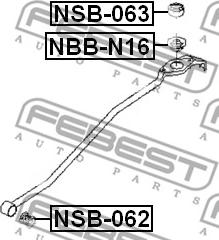 Febest NSB-062 - Втулка autocars.com.ua