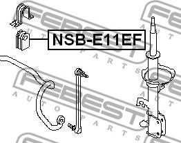 Febest NSB-E11EF - Втулка, стабілізатор autocars.com.ua