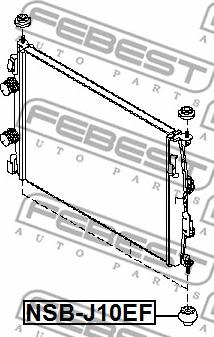 Febest NSB-J10EF - Подвеска, радиатор avtokuzovplus.com.ua