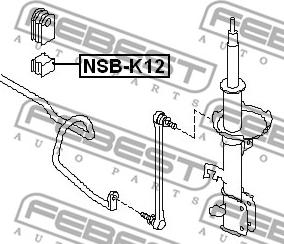 Febest NSB-K12 - Втулка, стабилизатор autodnr.net