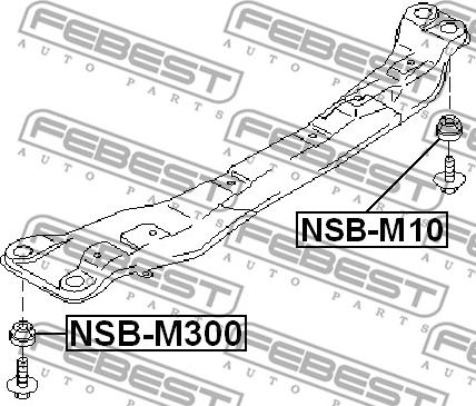 Febest NSB-M300 - Втулка, балка моста avtokuzovplus.com.ua