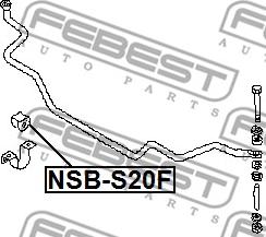 Febest NSB-S20F - Втулка, стабілізатор autocars.com.ua