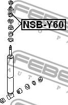 Febest NSB-Y60 - Втулка амортизатора, подушка avtokuzovplus.com.ua