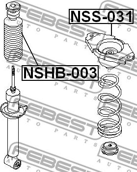 Febest NSHB-003 - Відбійник, буфер амортизатора autocars.com.ua