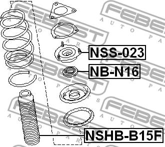 Febest NSHB-B15F - Пылезащитный комплект, амортизатор autodnr.net