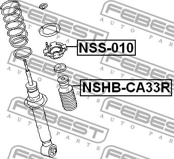 Febest NSHB-CA33R - Пильник амортизатора, захисний ковпак autocars.com.ua