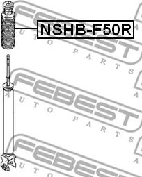 Febest NSHB-F50R - Відбійник, буфер амортизатора autocars.com.ua