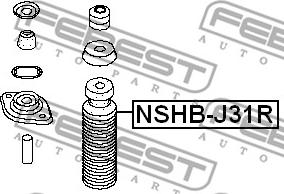 Febest NSHB-J31R - Пыльник амортизатора, защитный колпак autodnr.net