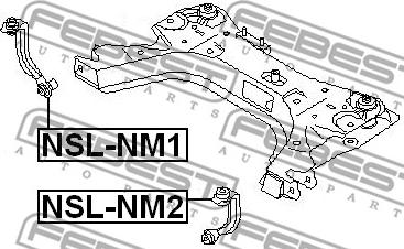 Febest NSL-NM2 - Важіль підвіски тяга autocars.com.ua