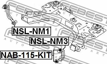 Febest NSL-NM3 - Кронштейн, допоміжні рами / кронштейн агрегата autocars.com.ua