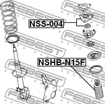 Febest NSS-004 - Опора амортизатора autocars.com.ua