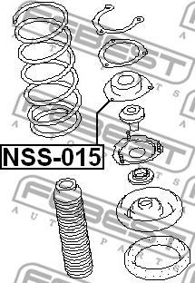 Febest NSS-015 - Опора стойки амортизатора, подушка avtokuzovplus.com.ua