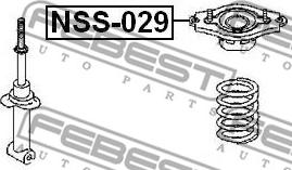 Febest NSS-029 - Опора стійки амортизатора, подушка autocars.com.ua