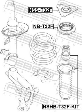 Febest NSS-T32F - Опора стойки амортизатора, подушка avtokuzovplus.com.ua