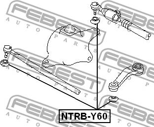 Febest NTRB-Y60 - Ремкомплект, наконечник поперечной рулевой тяги avtokuzovplus.com.ua