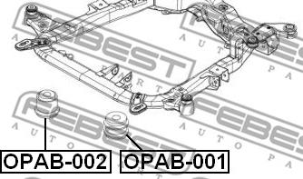 Febest OPAB-001 - Втулка балки OPEL Вир-во FEBEST autocars.com.ua