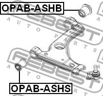 Febest OPAB-ASHS - Сайлентблок, важеля підвіски колеса autocars.com.ua