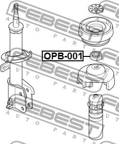 Febest OPB-001 - Підшипник опори амортизатора autocars.com.ua