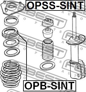 Febest OPSS-SINT - Опора стійки амортизатора, подушка autocars.com.ua