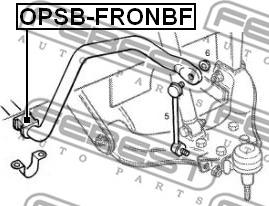 Febest OPSB-FRONBF - ВТУЛКА ПЕРЕДНЕГО СТАБИЛИЗАТОРА D23 autocars.com.ua