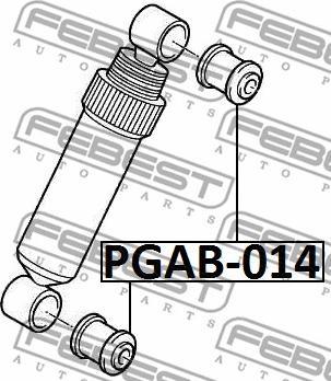 Febest PGAB-014 - Сайлентблок стійки, амортизатора autocars.com.ua