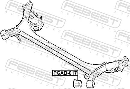 Febest PGAB-017 - Втулка, балка моста avtokuzovplus.com.ua