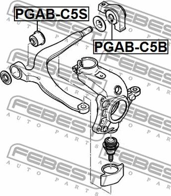 Febest PGAB-C5B - Сайлентблок, рычаг подвески колеса avtokuzovplus.com.ua