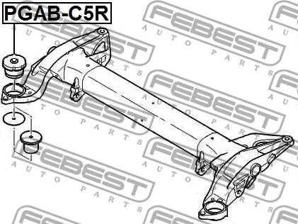 Febest PGAB-C5R - Втулка, балка моста avtokuzovplus.com.ua