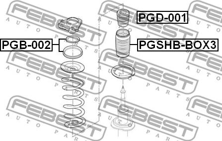 Febest PGD-001 - Відбійник, буфер амортизатора autocars.com.ua