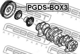 Febest PGDS-BOX3 - Ремінний шків, колінчастий вал autocars.com.ua