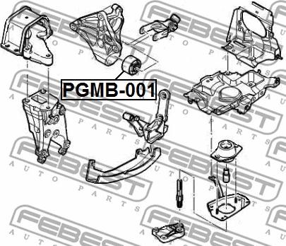 Febest PGMB-001 - Подушка, опора, подвеска двигателя avtokuzovplus.com.ua