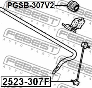 Febest PGSB-307FV2 - Втулка, стабилизатор avtokuzovplus.com.ua