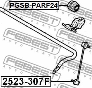 Febest PGSB-PARF24 - Втулка стабілізатора autocars.com.ua