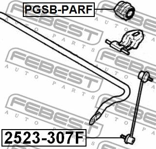 Febest PGSB-PARF - Втулка, стабілізатор autocars.com.ua