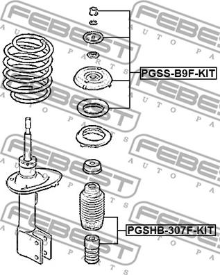 Febest PGSHB-307F-KIT - Пылезащитный комплект, амортизатор avtokuzovplus.com.ua