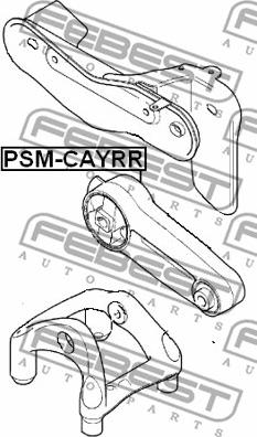 Febest PSM-CAYRR - Подушка, підвіска двигуна autocars.com.ua