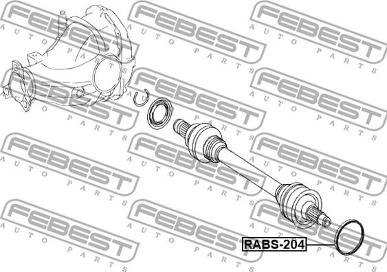 Febest RABS-204 - Зубчатое кольцо для датчика ABS autodnr.net