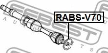 Febest RABS-V70 - Зубчастий диск імпульсного датчика, протівобл.  устр. autocars.com.ua