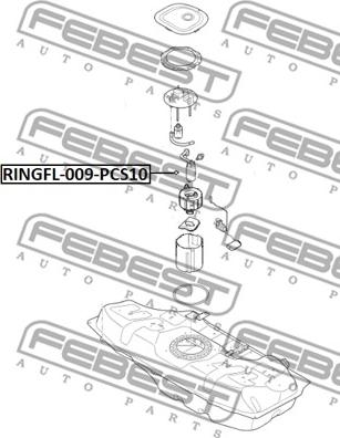 Febest RINGFL-009-PCS10 - Прокладка, датчик рівня палива autocars.com.ua