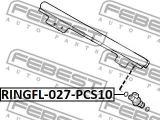 Febest RINGFL-027-PCS10 - Уплотнительное кольцо, клапанная форсунка avtokuzovplus.com.ua