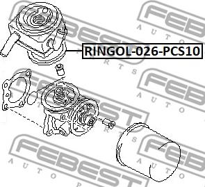 Febest RINGOL-026-PCS10 - Прокладка, масляний радіатор autocars.com.ua