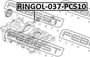Febest RINGOL-037-PCS10 - Прокладка, сітчастий масляний фільтр autocars.com.ua