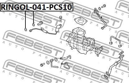 Febest RINGOL-041-PCS10 - Прокладка, масляний насос autocars.com.ua